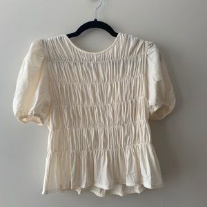 Cream puff sleeve top